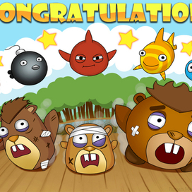 Финальная заставка для флэш игры "Beaver Creek. Засада Бобров"