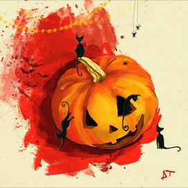Осенние коты (Хэллоуин)