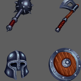 простые иконки оружия и доспехов