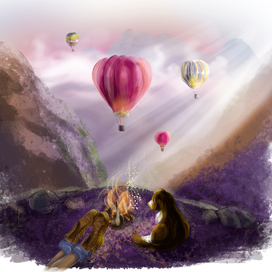 рассвет в горах