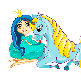 Принцесса и единорог1