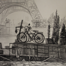 Вид на Эйфелеву башню