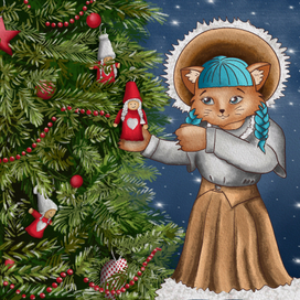 Новый год у кошечки