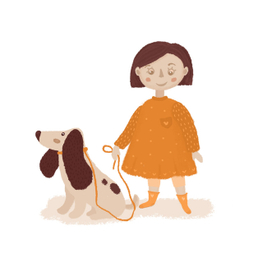 Девочка Мира с собакой Соней)