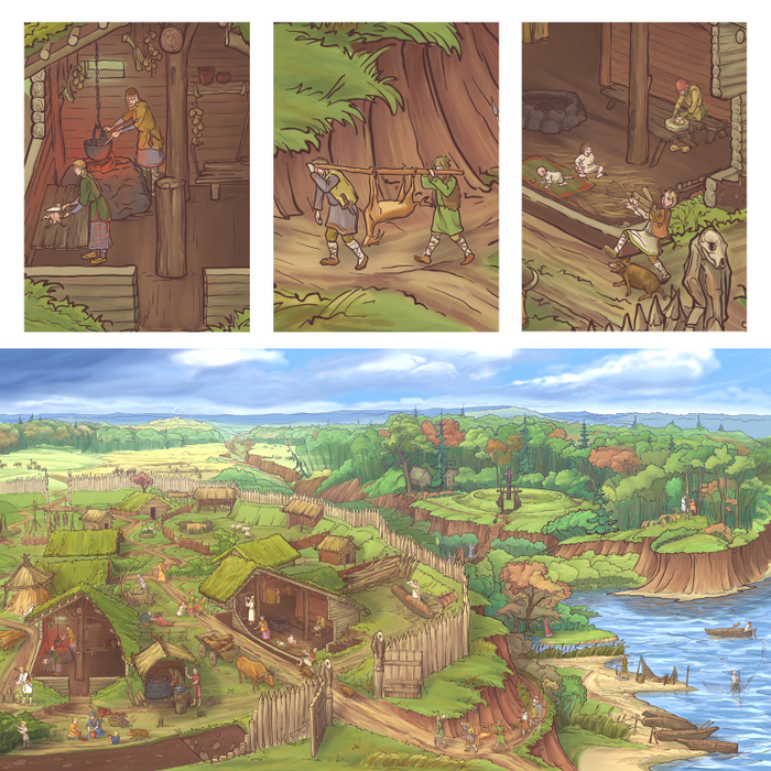 Жизнь Русского Города - Поселение Дьяковцев - 5 в. н.э.