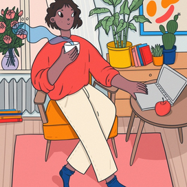 Девушка фрилансер 