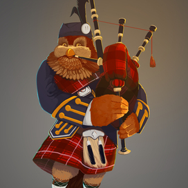 Филин с волынкой