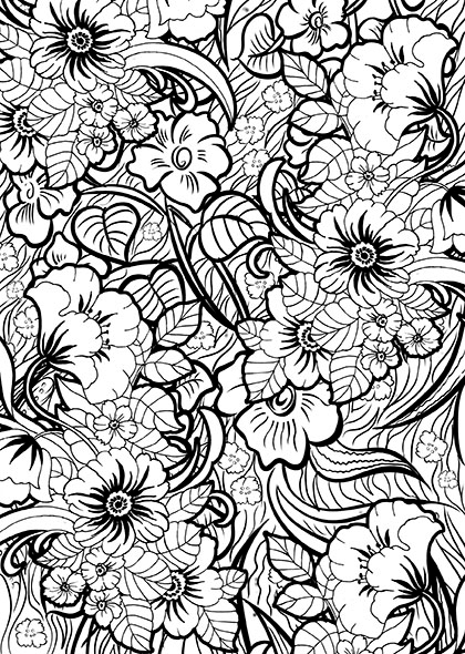 раскраска мандала “Цветы”