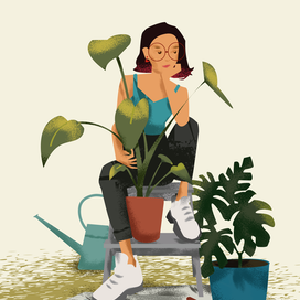 Девушка с цветами