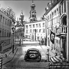 Концепт-раскадровка к кинофильму "Матч" (2012 г.)