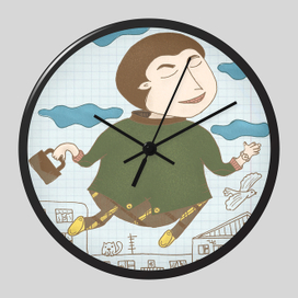 Иллюстрация-фон для настенных часов