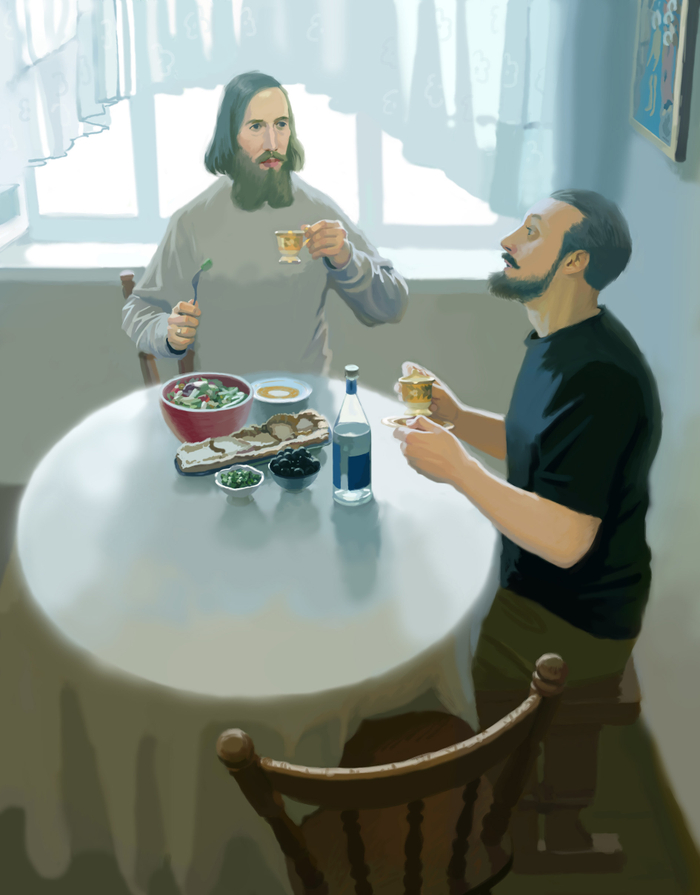 Два друга. Батюшки.