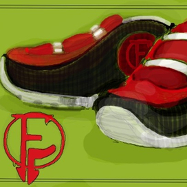 Дизайн модели кроссовок: Нарисовано для конкурса 