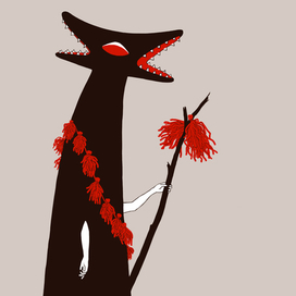 колядующий двуротый волк