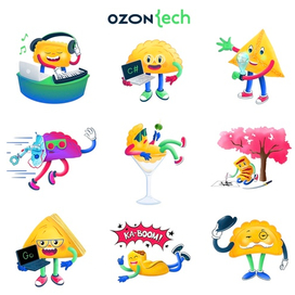 Персонажи Пирожки для Ozon Tech