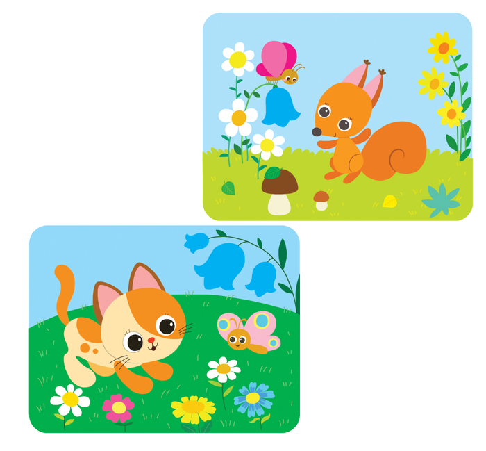 Белочка и кошечка