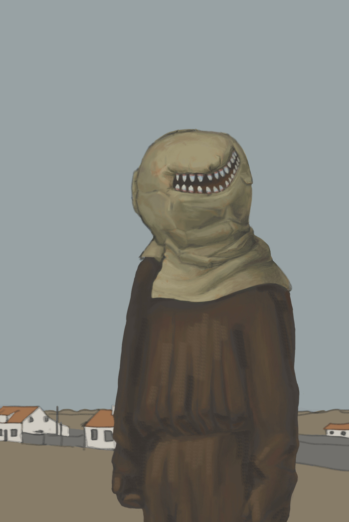 улыбающийся колядующий