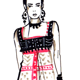 фрагмент фэшн иллюстрации