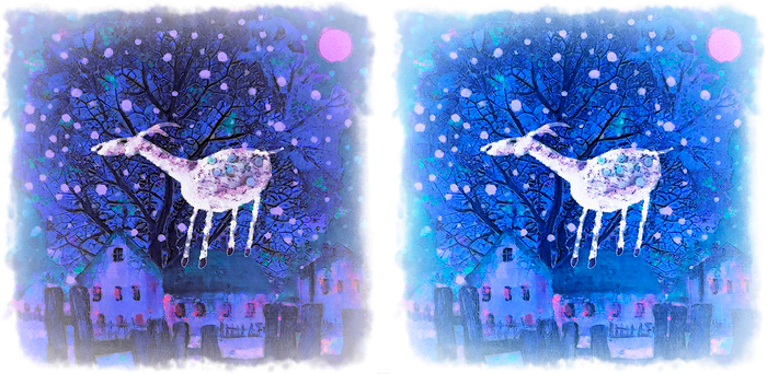 "Ходит по ночам коза..." Потешки. Варианты цветового решения.