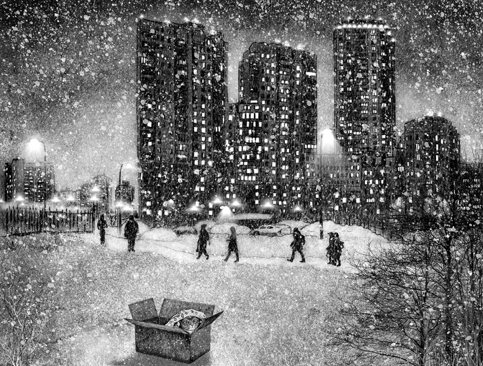 Разворот для детской книги "Долгая дорога домой" 