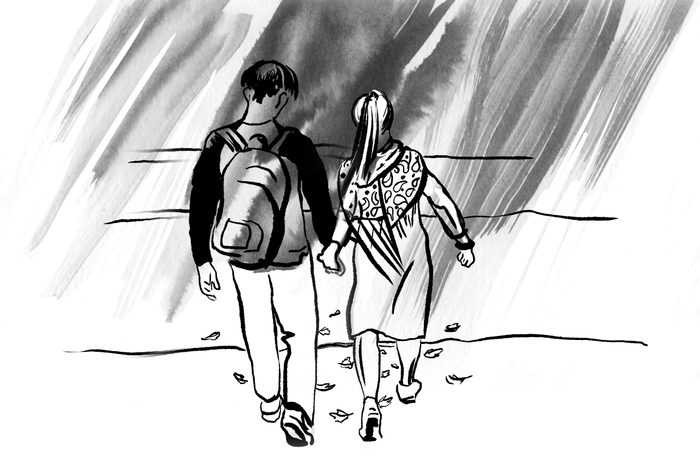 За руки - иллюстрация к книге 