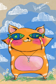 Кіт і рибки