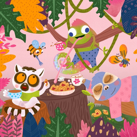 Пазл "Чаепитие в тропиках"