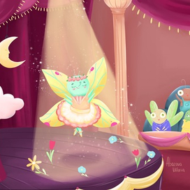 Иллюстрация к книге “ Callie the Caterpillar Finds Her Confidence”