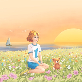 Иллюстрация для детской книги "Как Пушик помог научиться медитировать" автор А.Чашкин