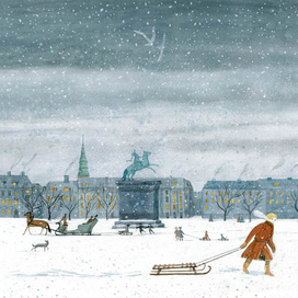 Иллюстрация к сказке Х. К. Андерсена "Снежная королева"