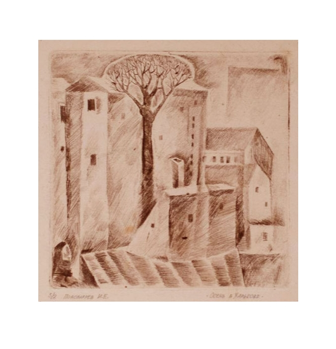 Вид из окна мастерской-голубятни. Харьков...