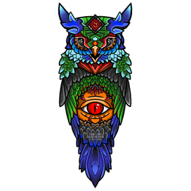 Эскиз тату сова. Филин. Сова с глазом, глаз. Разноцветная сова. Масон. Зубы. Эскиз татуировки. Owl tattoo sketch, tattoo flash. Owl with eye. Eye. Teeth. Mason. Colorful owl. Neotraditional, neotrad. Green, Red, Gray, Blue, Orange. Surrealism, Psychedelic. Неотрад, неотрадишнл. Яркий эскиз тату. Пестрый, сочный, необычный. Психоделика, сюрреализм. Зеленый, красный, оранжевый, синий, серый. Neotraditional. SUR_MIND ART. SUR MIND ART. Lebedyanskaya Stanislava. Лебедянская Станислава