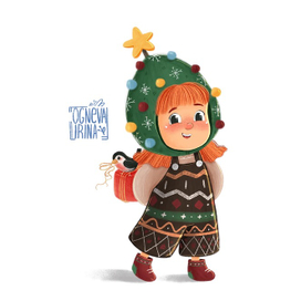 Ёлочка с подарком