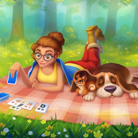 Загрузочный экран для игры Solitaire Grove