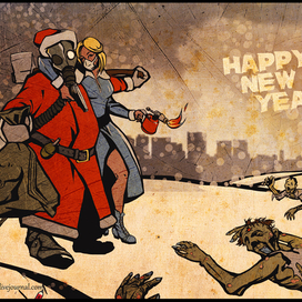 апокалиптическая новогодняя открытка