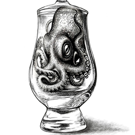 Осьминог в бокале виски