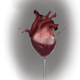 Heart in glass