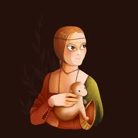 Девушка с горностаем