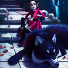 Иллюстрация к книге Iu Mich "Следуя за ветром"