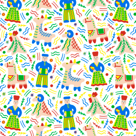 Паттерн Кожлянская глиняная игрушка.