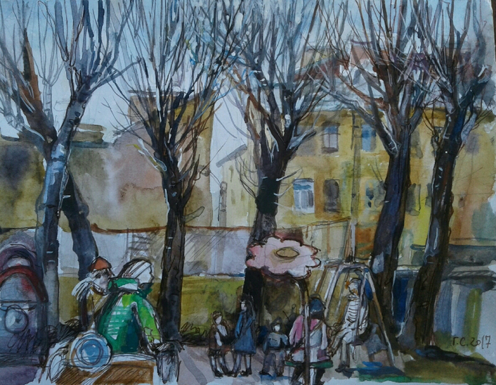 Дворик весной