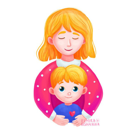 Мама и сын. День матери