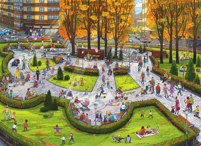 Осень на площади Троицкого