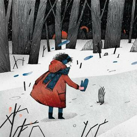 Иллюстрация к книге про варежки.