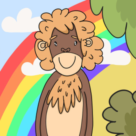 Обезьяна и радуга