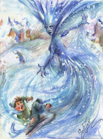 иллюстрация к сказке Г.Х.Андерсена "Снежная королева"