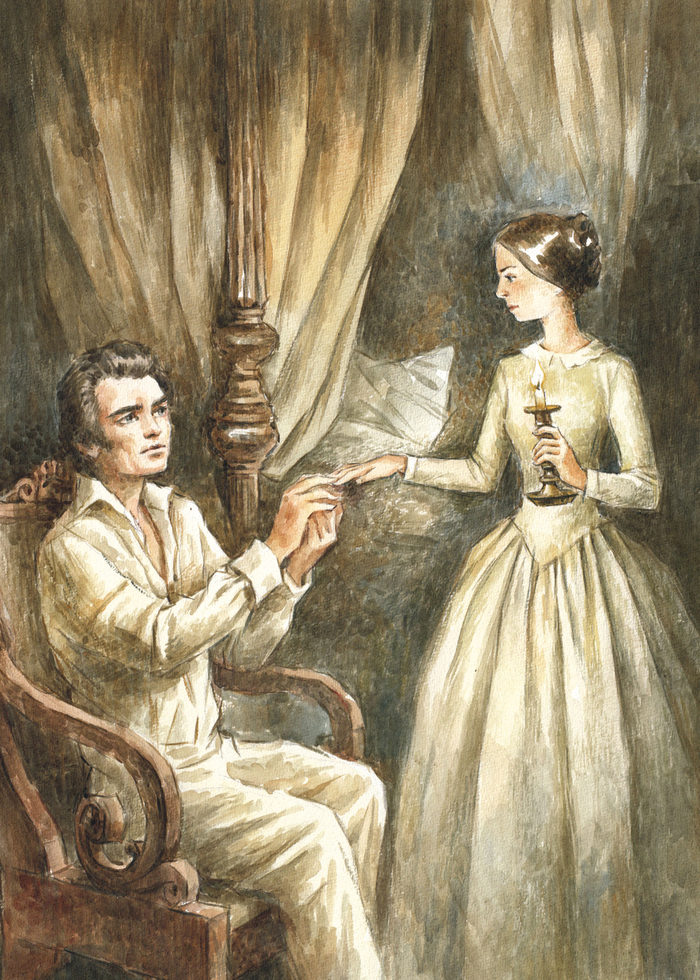 Иллюстрация к роману Джейн Эйр Шарлотт Бронте.