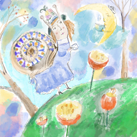  В сумерках тихих улитка брела…