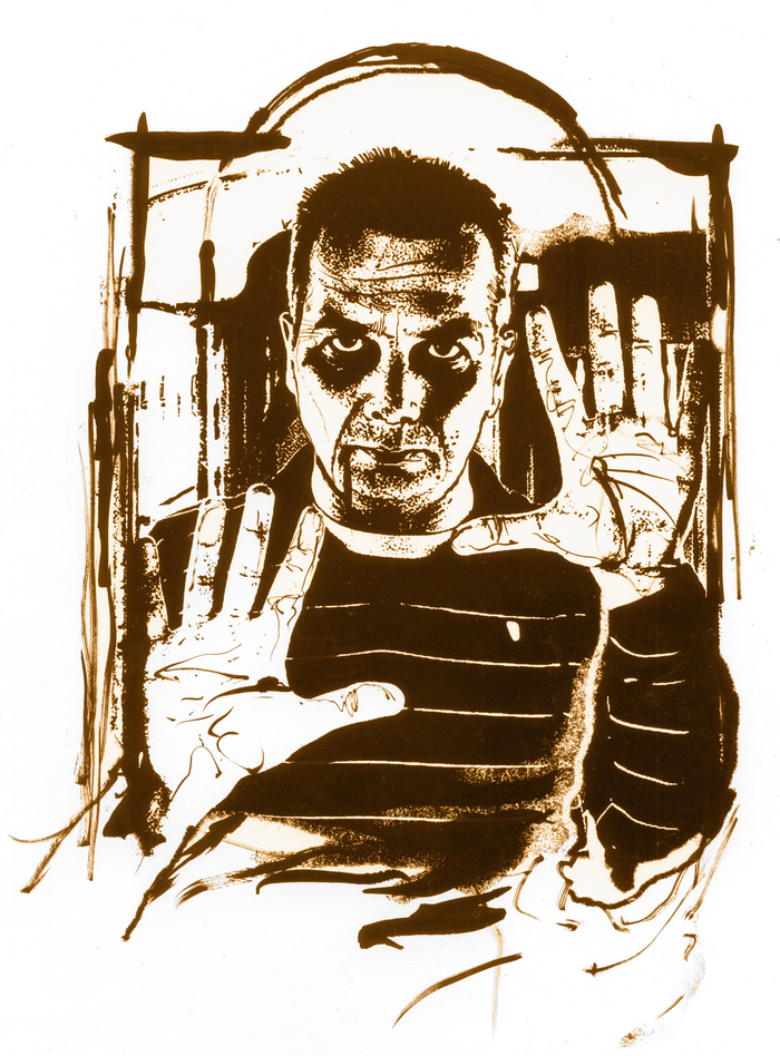 by Kurt Vonnegut.Parting. Illustration for the novel