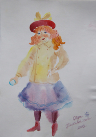 открытка из серии "Девочки"